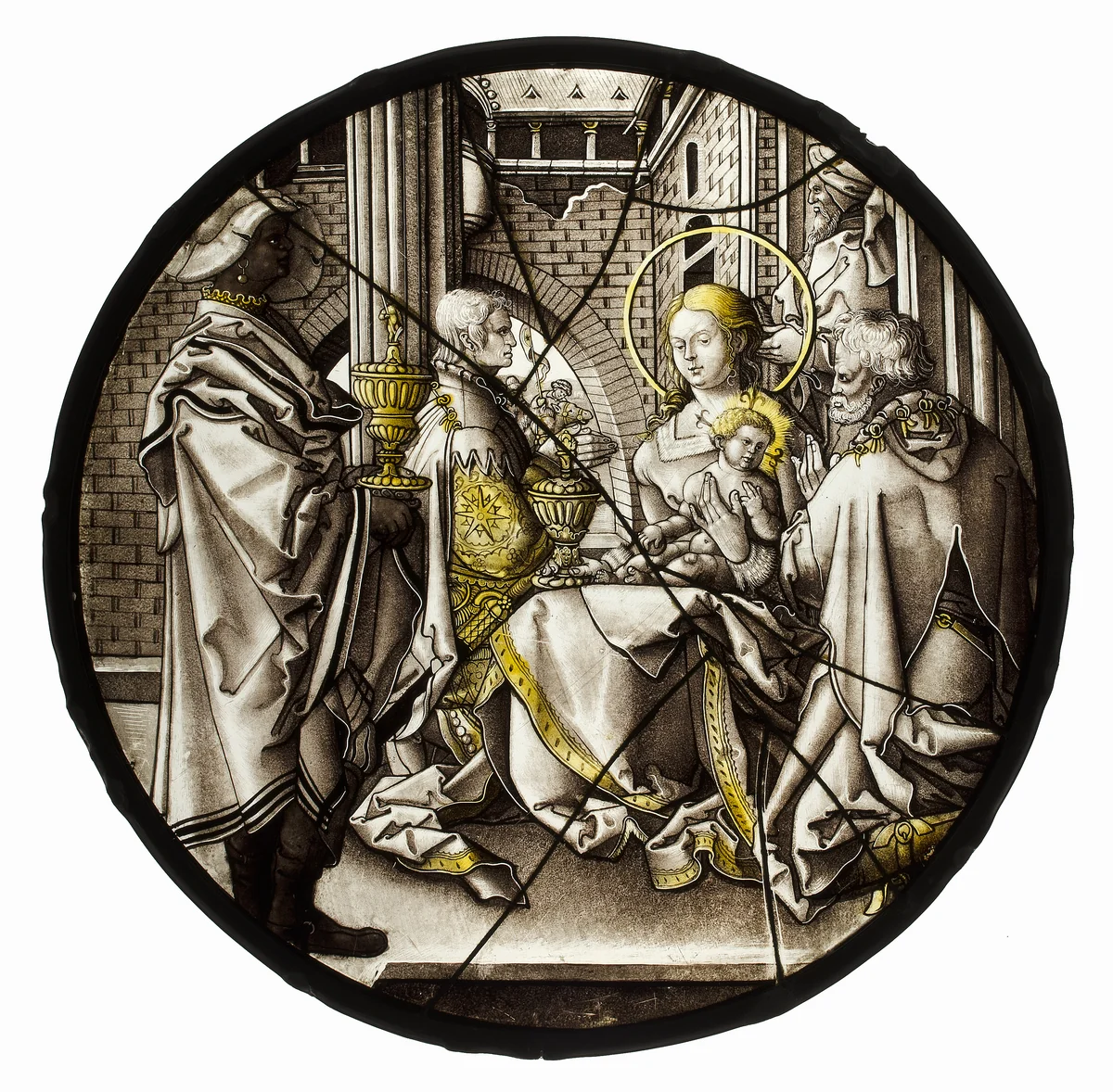 Roundel with Adoration of the Magi by Heinrich Aldegrever, other, 1535-1545