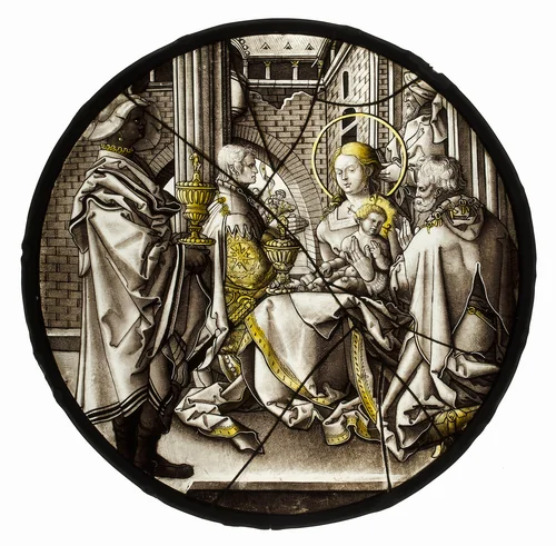 Roundel with Adoration of the Magi by Heinrich Aldegrever, other, 1535-1545