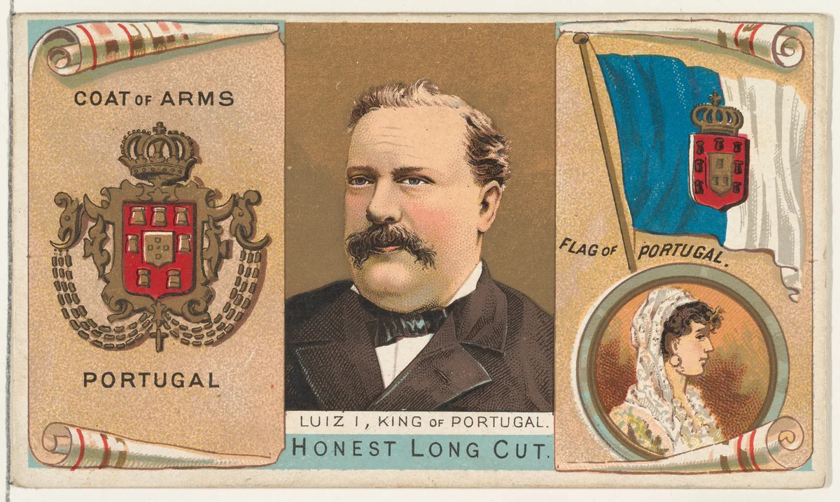 Luiz I, King of Portugal, from the Rulers, Flags, and Coats of Arms series (N126-1) issued by W. Duke, Sons & Co. by W. Duke, Sons & Co., print, 1888