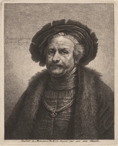 Self-Portrait of Rembrandt by Rembrandt van Rijn, print, 1771