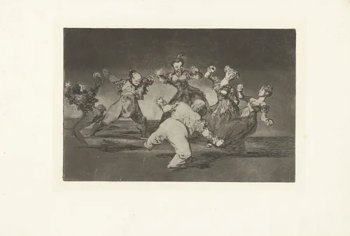 Vrolijke dwaasheid by Francisco de Goya, print, 1815-1820