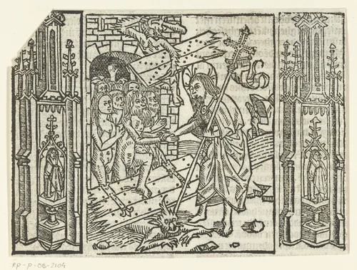 De hellevaart van Christus by Unknown, print, 1480-1500