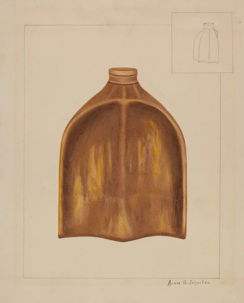 Pottery Foot Warmer by Annie B. Johnston, index of american design, 1937