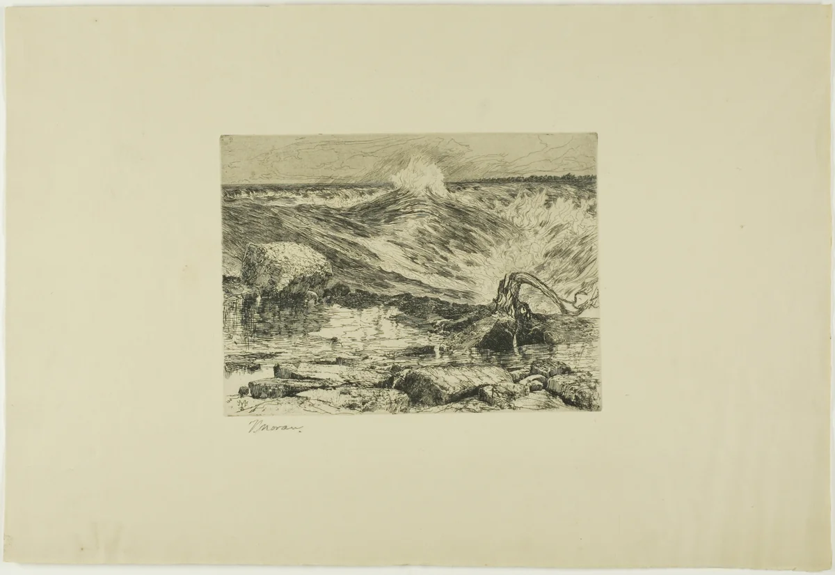 The Rapids Above Niagara by Thomas Moran, print, 1886