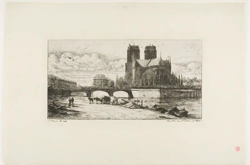 The Apse of Notre-Dame, Paris by Charles Meryon, print, 1854
