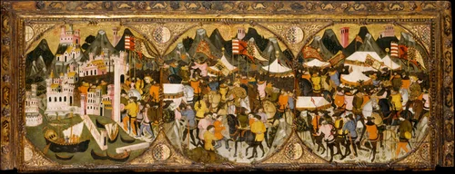 The Conquest of Naples by Charles of Durazzo by Master of Charles of Durazzo, painting, 1381-1382
