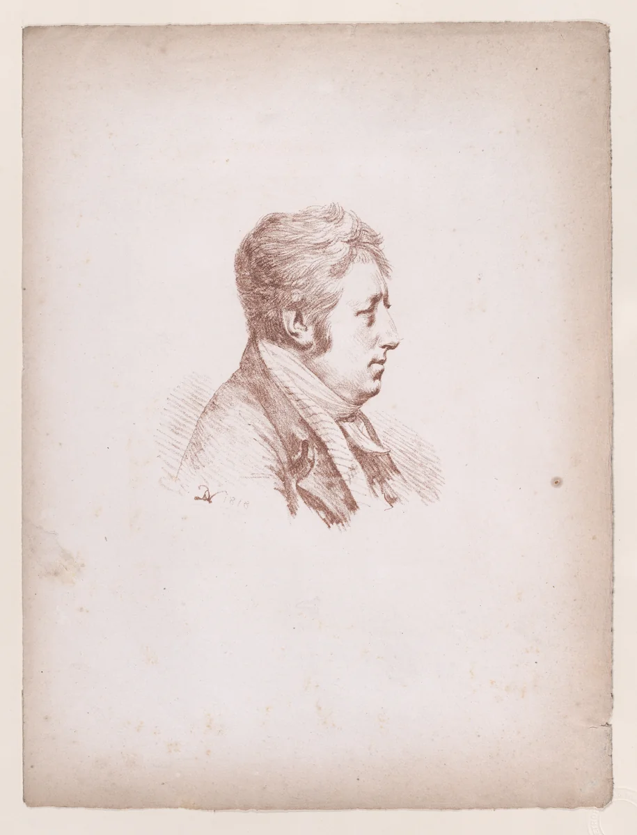 Bust of a man in profile, facing right by Dominique Vivant Denon, print, 1818