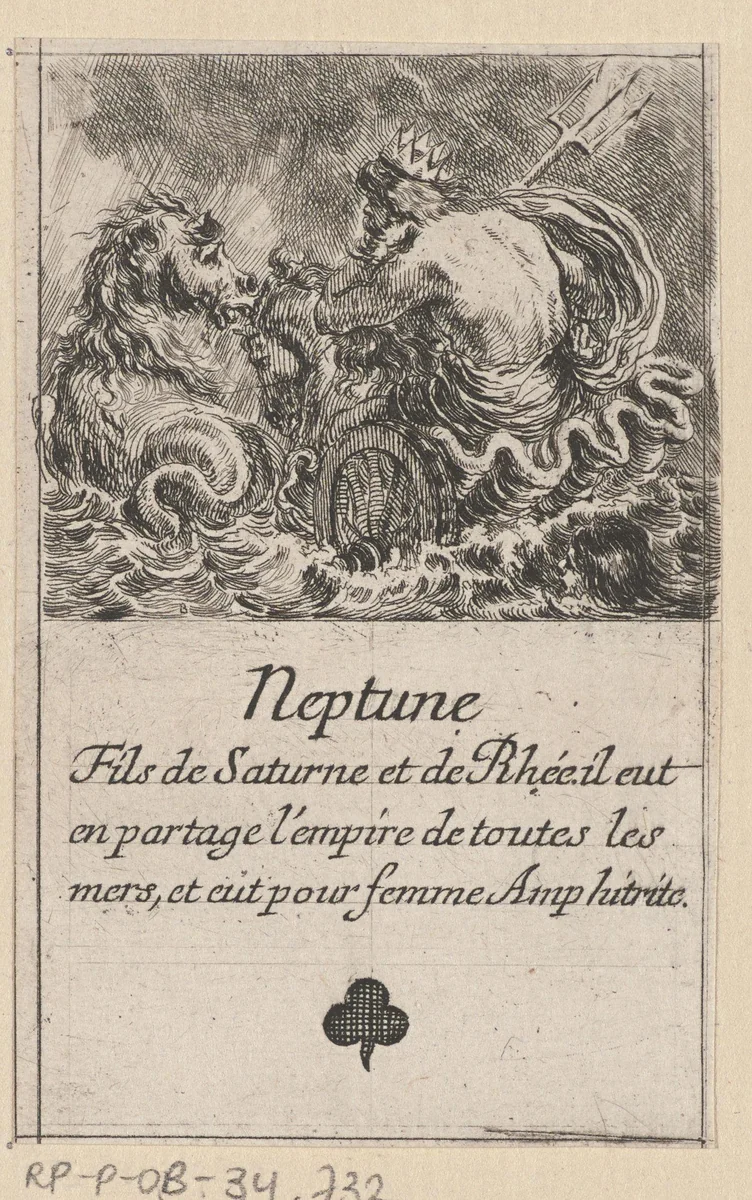 Neptunus by Stefano della Bella, print, 1620-1664