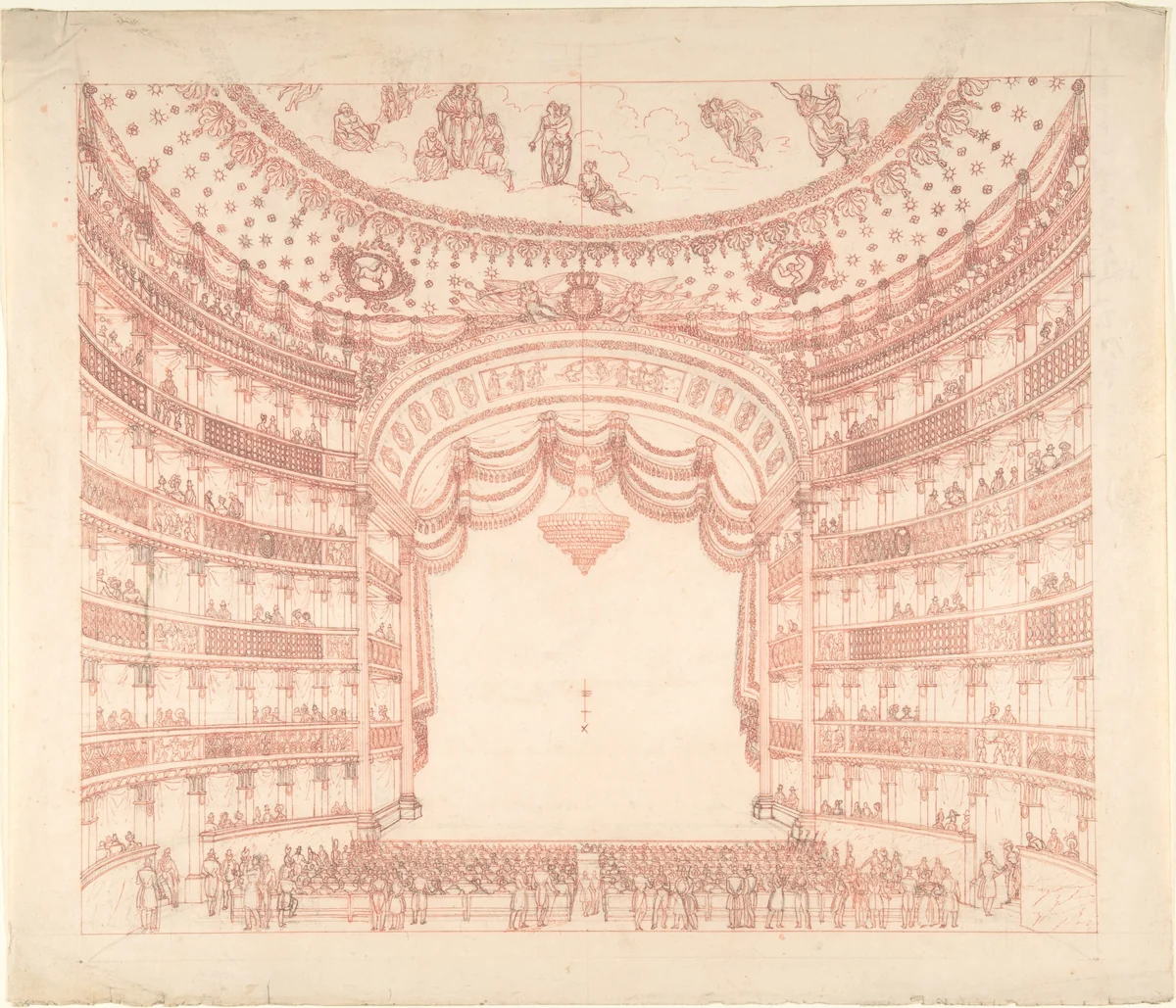 Empty Stage by anonymous, drawing, 1800-1900