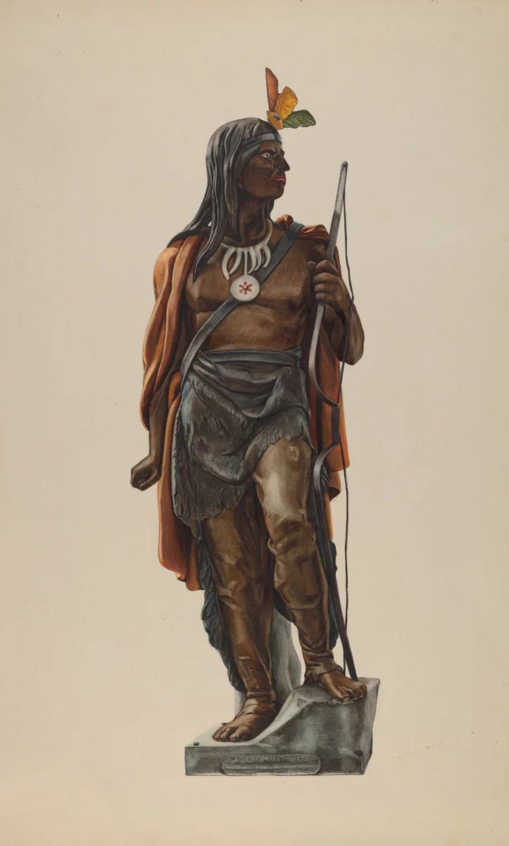 Cigar Store Indian by Elizabeth Fairchild
Maurice Van Felix, index of american design, 1935-1942