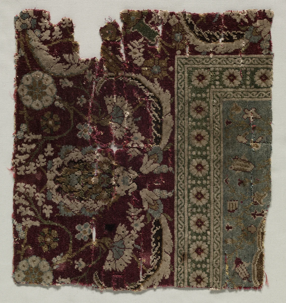 Fragment of a Carpet by Unknown, textile, 1500-1599