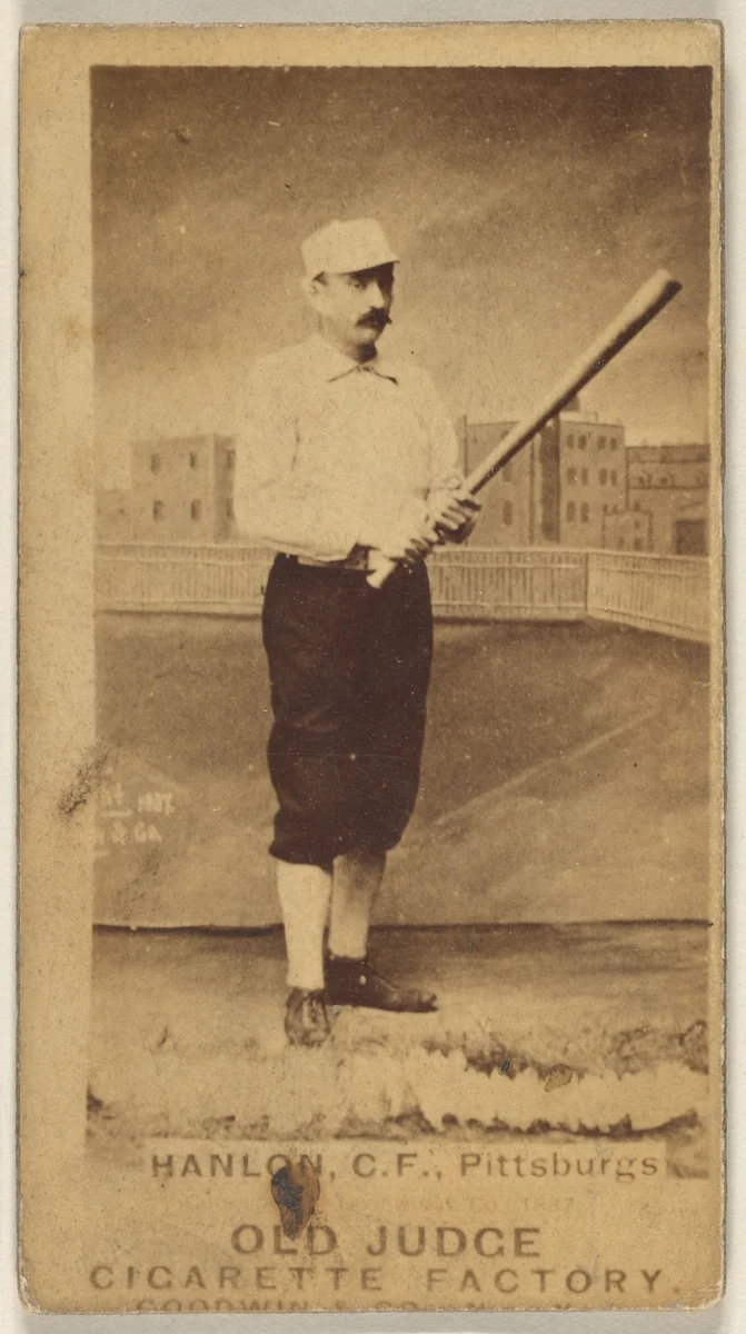 Edward Hugh "Ned" Hanlon, Center Field, Pittsburgh, from the Old Judge series (N172) for Old Judge Cigarettes by Goodwin & Company, photograph, 1887