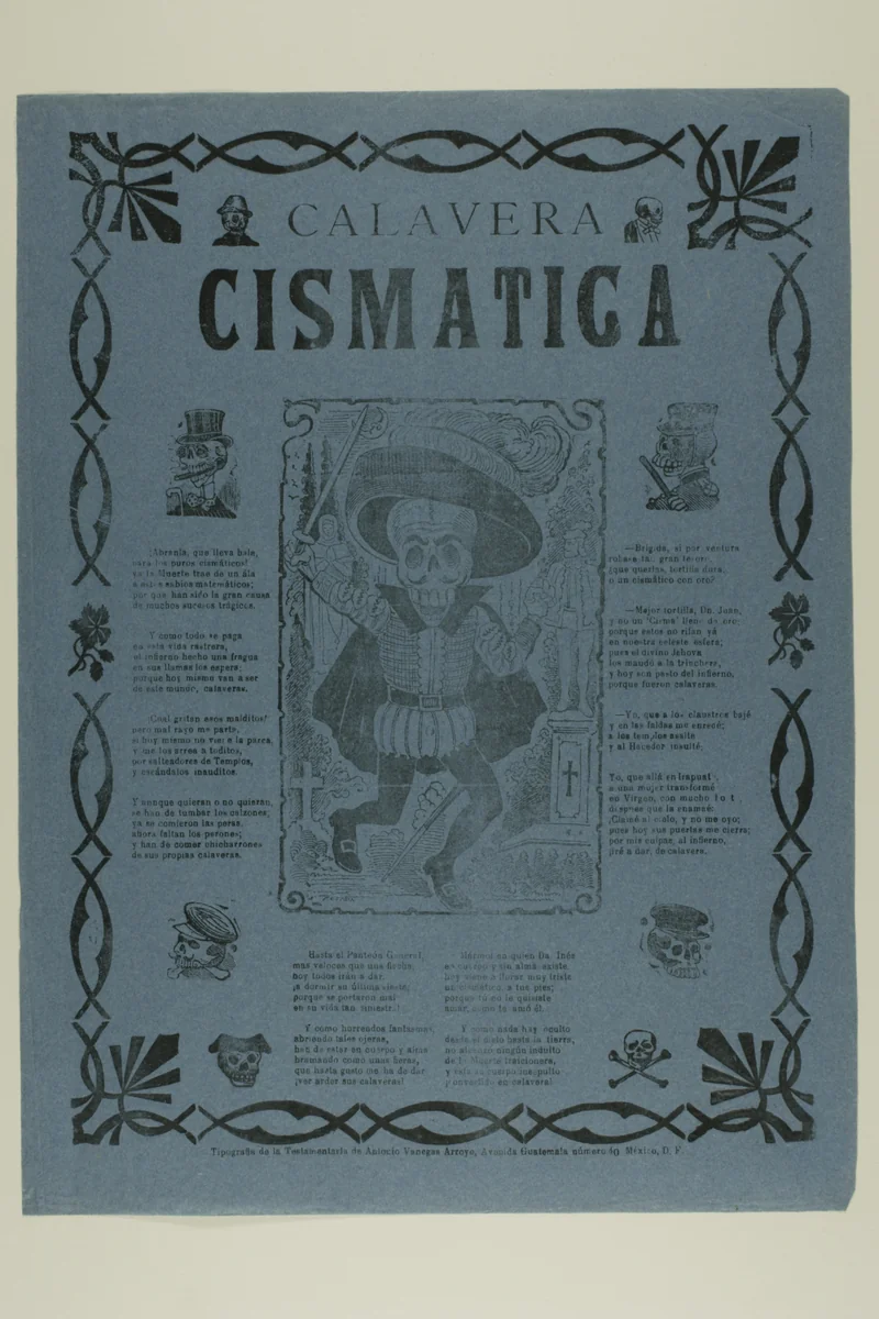 Calavera cismatica (Schismatic Calavera) by José Guadalupe Posada, print, 1871-1913
