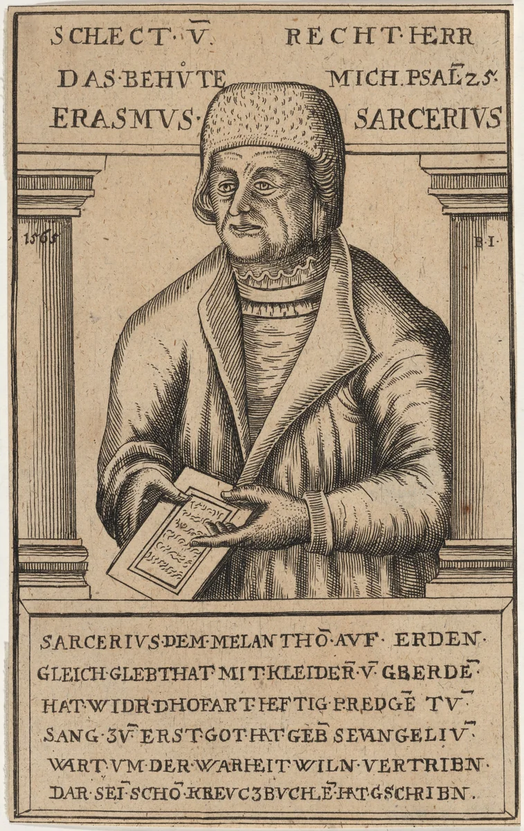 Erasmus Sarcerius by Unknown 19th Century, print, 1565
