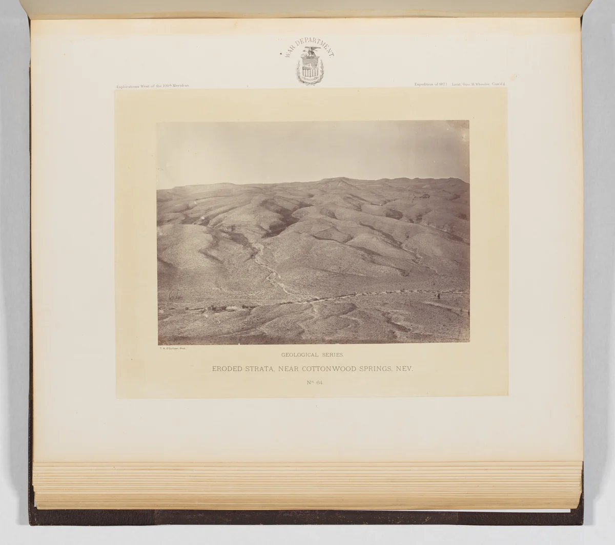 Eroded Strata, Near Cottonwood Springs, Nevada by Timothy O'Sullivan, photograph, 1871