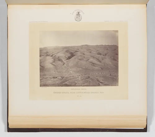 Eroded Strata, Near Cottonwood Springs, Nevada by Timothy O'Sullivan, photograph, 1871