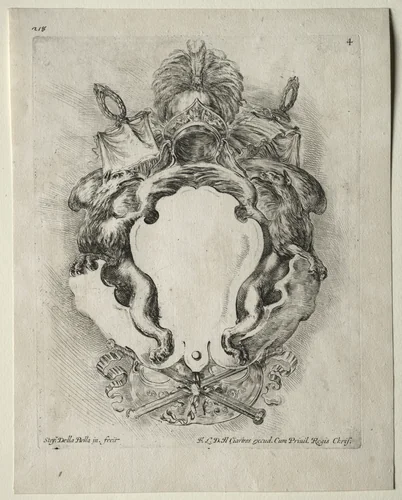 Collection of Various Caprices and New Designs of Cartouches and Ornaments: No. 4 by Stefano della Bella, print, 1646