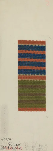 Shaker Rug by Mona Brown, index of american design, 1941
