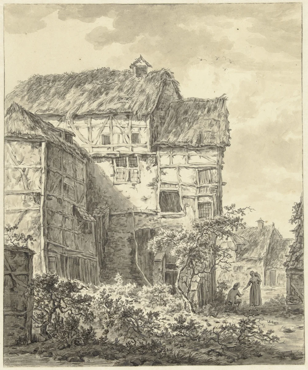 Huis te Mettmann, boven Düsseldorf by Johannes Elffers, drawing, 1784