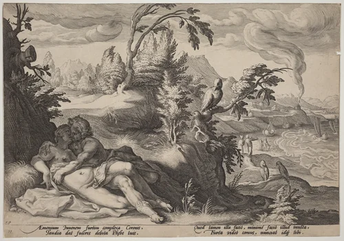 Apollo and Coronis by Hendrick Goltzius, print, 1589