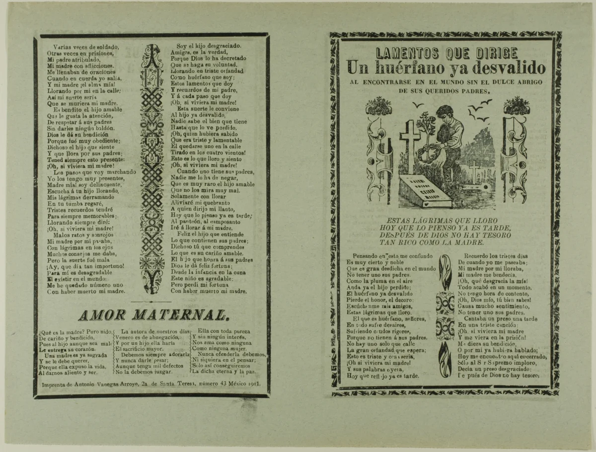 Lamentos que dirique (Laments That Direct) by Manuel Manilla, print, 1850-1900