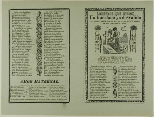 Lamentos que dirique (Laments That Direct) by Manuel Manilla, print, 1850-1900