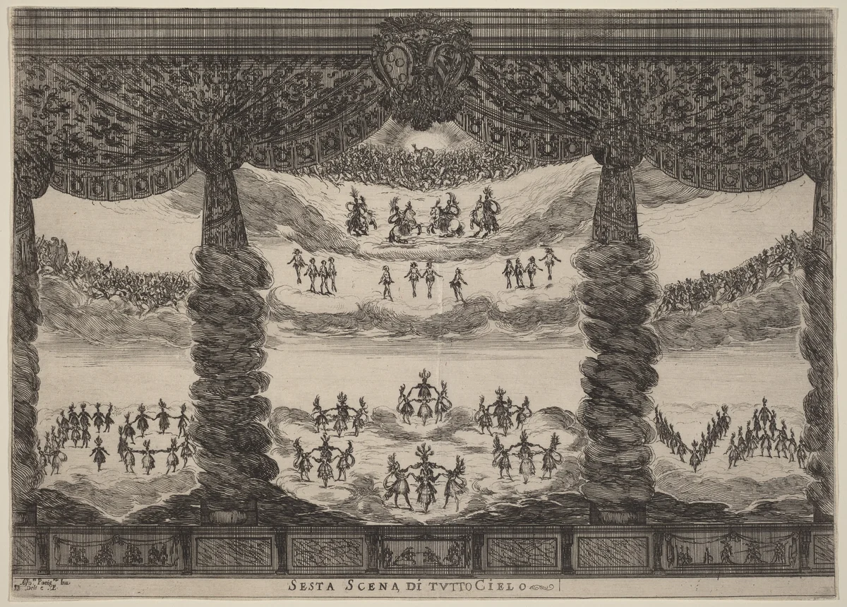 Sesta Scena di Tutto Cielo by Stefano della Bella, print, 1637