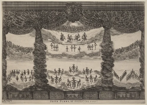 Sesta Scena di Tutto Cielo by Stefano della Bella, print, 1637
