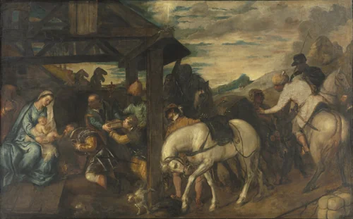 Adoration of the Magi by Titian, painting, 1500-1599