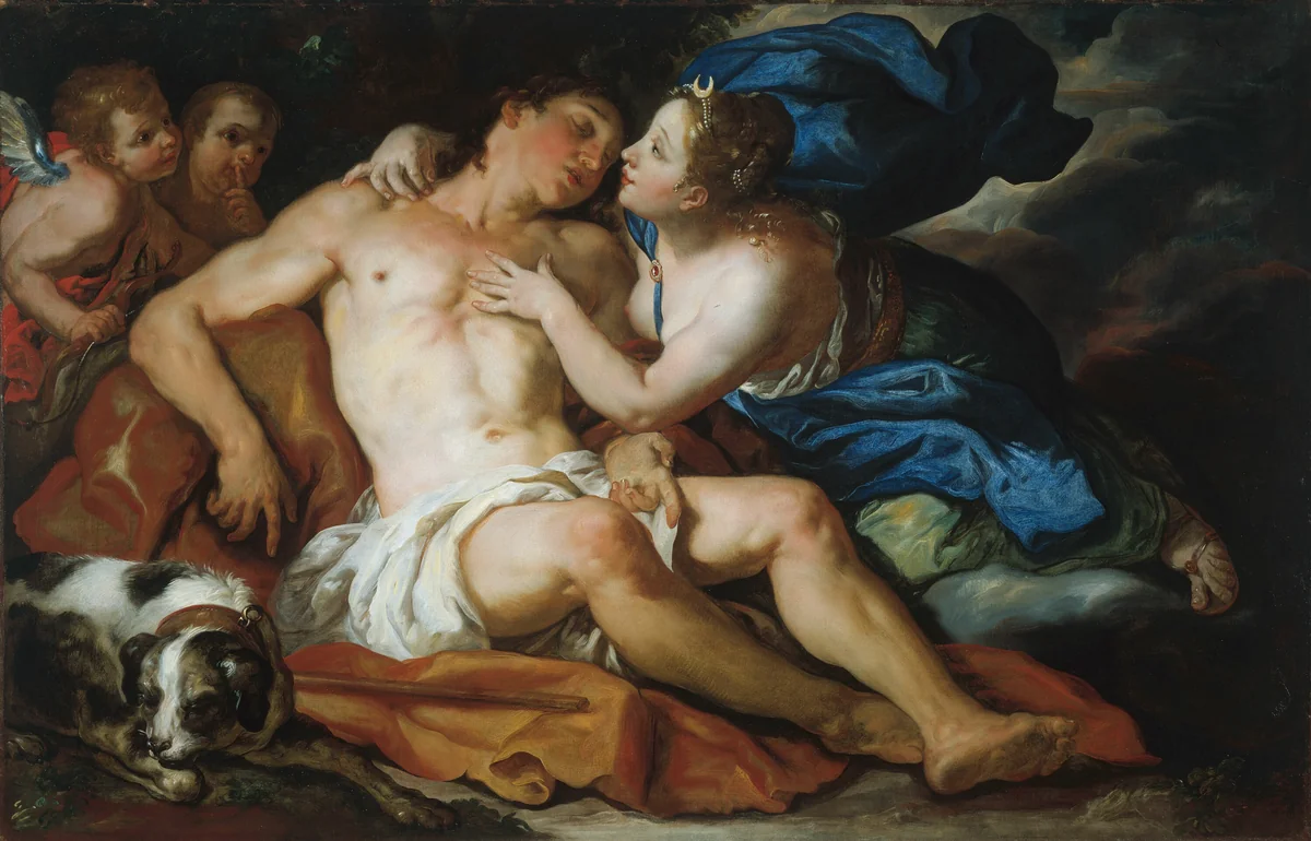 Diana and Endymion by Johann Michael Rottmayr, painting, 1690-1695
