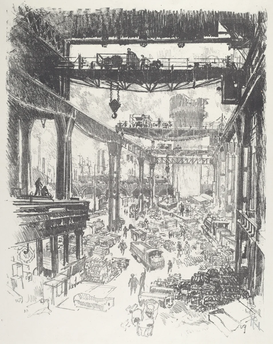 The Great Tower: Pig-Iron by Joseph Pennell, print, 1916