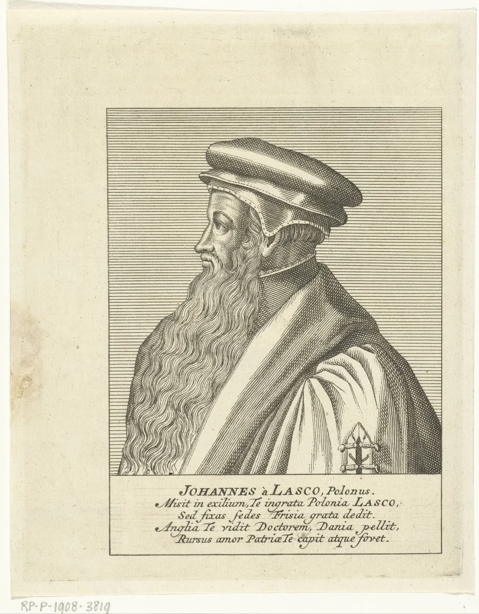 Portret van kerkhervormer Johannes Calvijn by François van Bleyswijck, print, 1681-1746