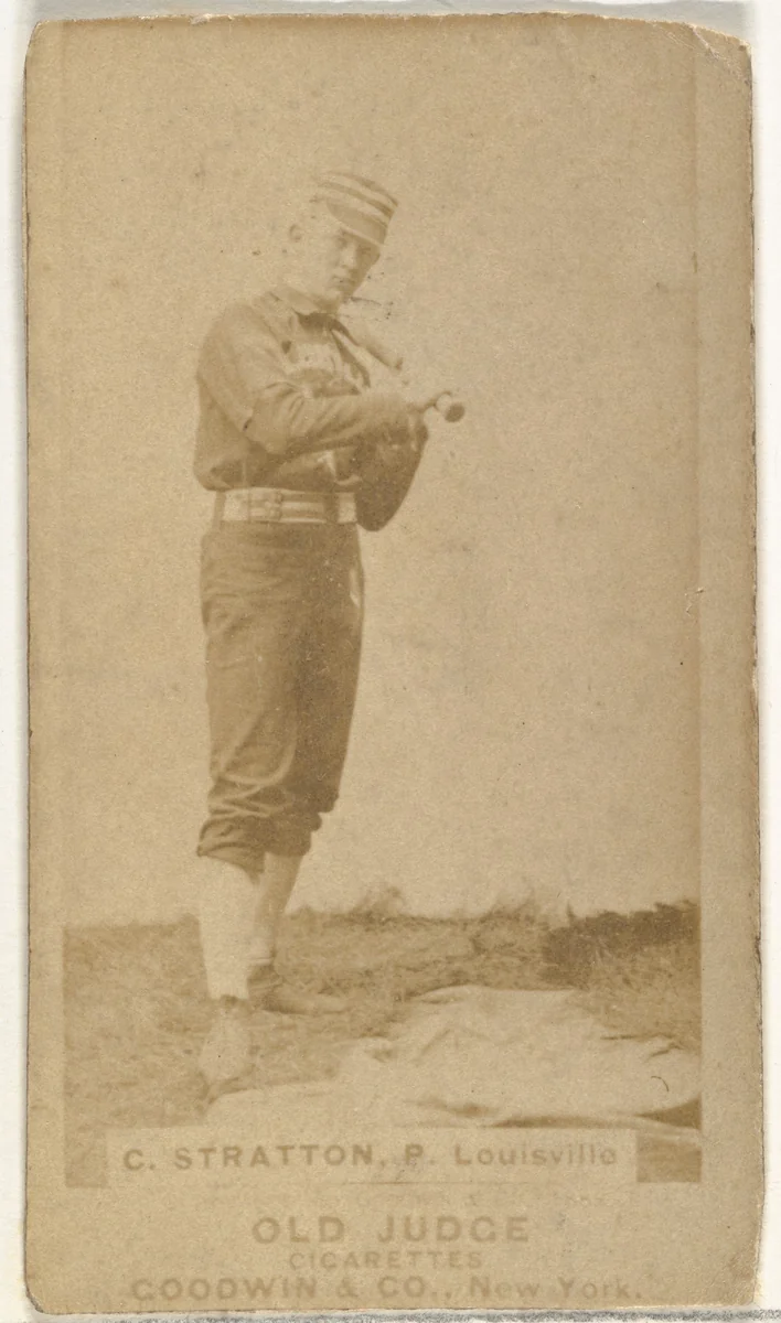 Chilton Scott Stratton, Pitcher, Louisville Colonels, from the Old Judge series (N172) for Old Judge Cigarettes by Goodwin & Company, photograph, 1887-1890