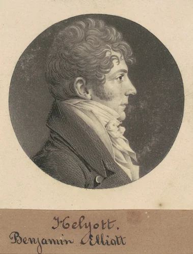 Benjamin Elliott by Charles B. J. Févret de Saint-Mémin, print, 1809