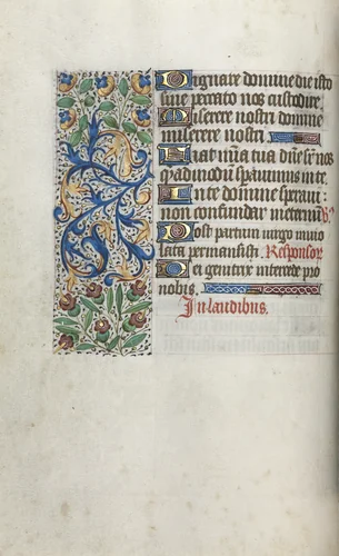 Book of Hours (Use of Rouen): fol. 38v by Master of the Geneva Latini, book, 1465-1475