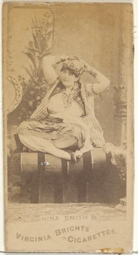 Nina Smith, from the Actors and Actresses series (N45, Type 1) for Virginia Brights Cigarettes by Allen & Ginter, photograph, 1885-1891