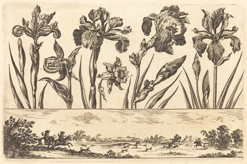 Flower Print no.3 by Nicolas Cochin, print, 1645