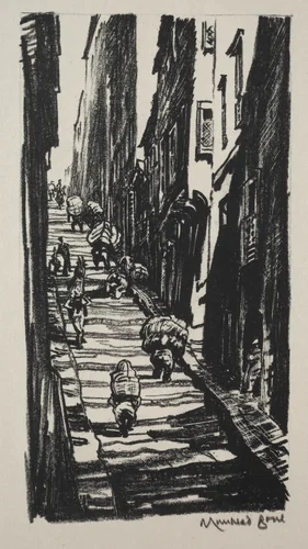 Carpet Porters, Pera by Muirhead Bone, print
