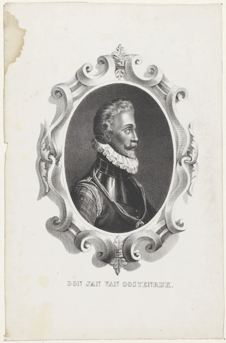 Portret van Don Jan van Oostenrijk by anonymous, print, 1822-1845