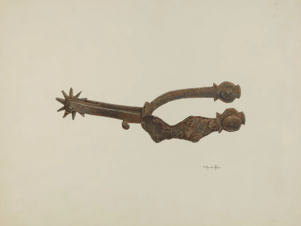 Spur by Cornelius Christoffels, index of american design, 1940