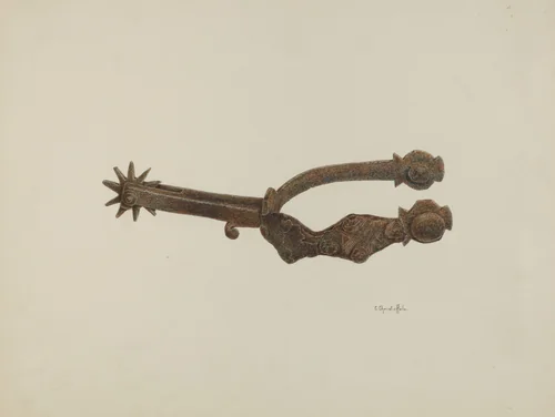 Spur by Cornelius Christoffels, index of american design, 1940