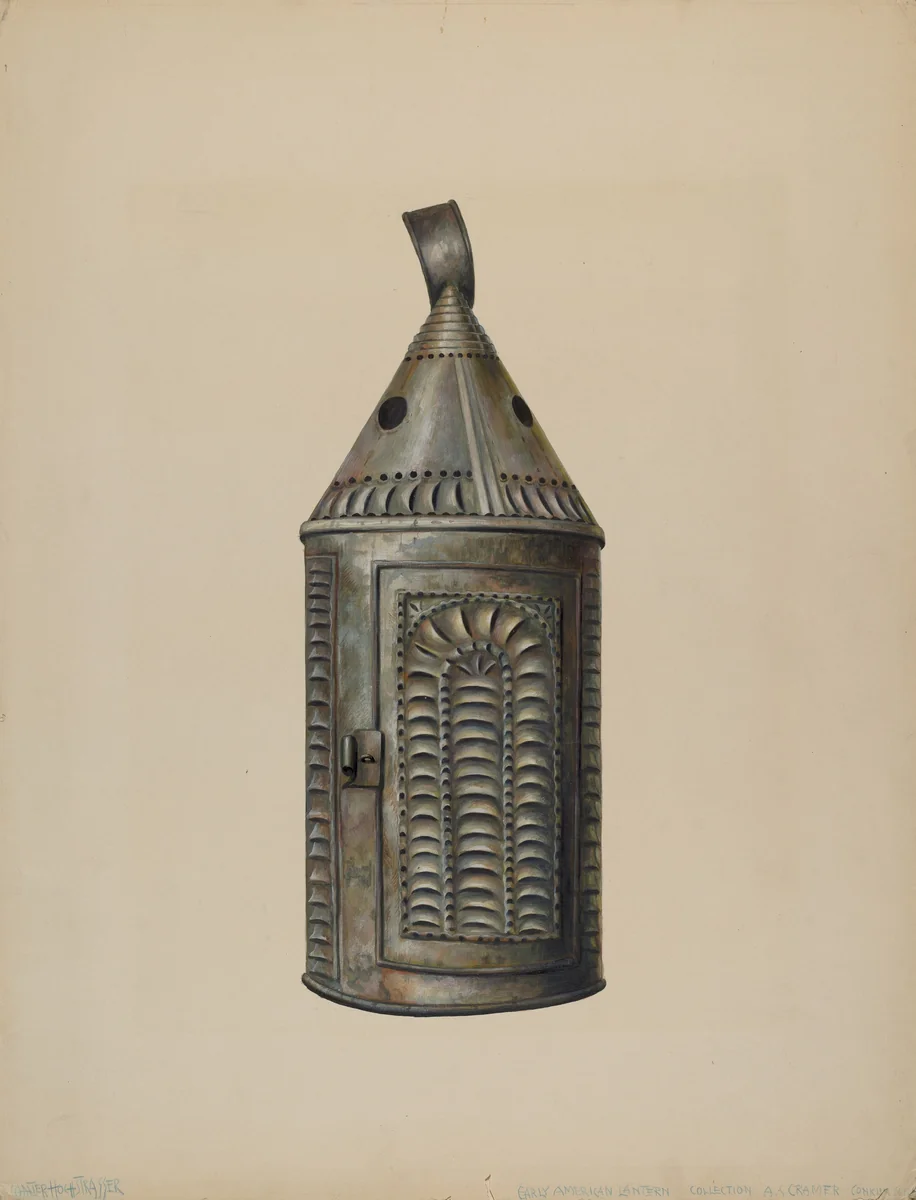 Lantern by Walter Hochstrasser, index of american design, 1938