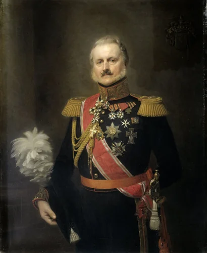 Antonie Frederick Jan Floris Jacob Baron van Omphal (1788-1863), Lieutenant General by Herman Antonie de Bloeme, painting, 1854