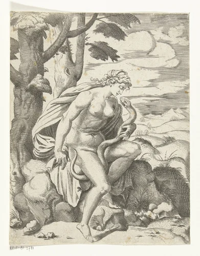 Jupiter en Proserpina by Cornelis Bos, print, 1537-1555