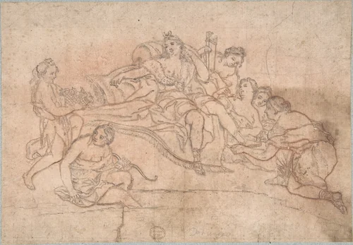 Toilet of Diana by anonymous, drawing, 1600-1700