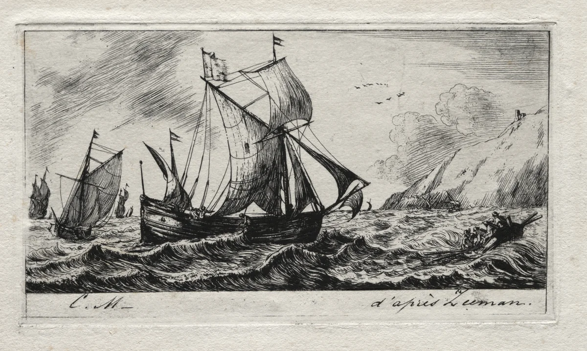 The Galliot of Jean de Vyl of Rotterdam by Charles Meryon, print, 1850