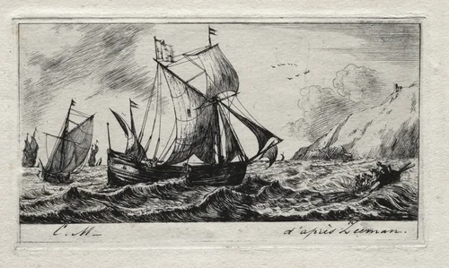The Galliot of Jean de Vyl of Rotterdam by Charles Meryon, print, 1850