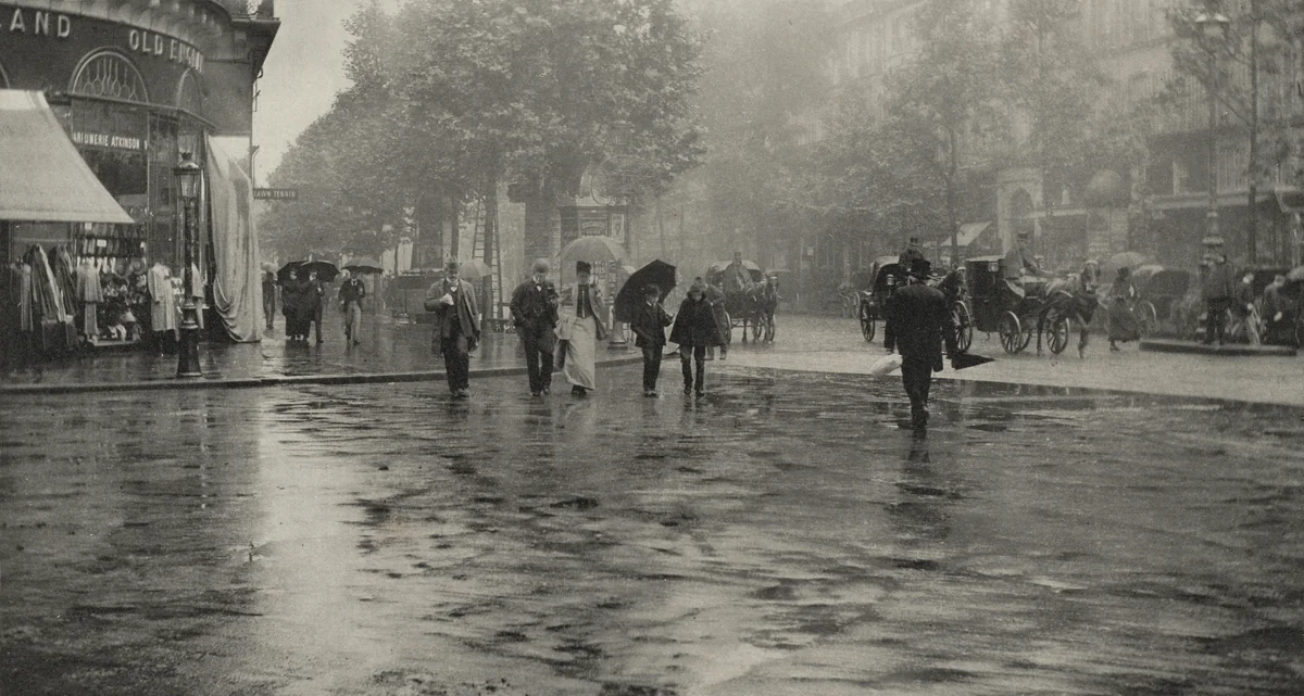 A Wet Day on the Boulevard—Paris by Alfred Stieglitz, photograph, 1894