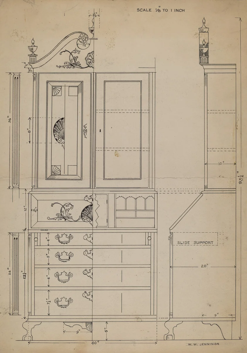 Chest by Walter Jennings, index of american design, 1935-1942