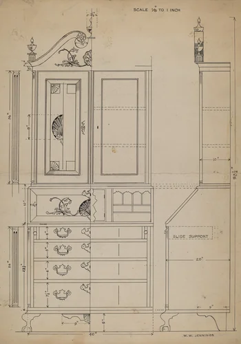 Chest by Walter Jennings, index of american design, 1935-1942